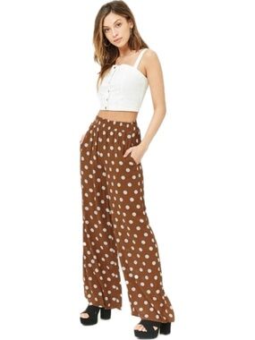 FOREVER 21 Polka Dot Wide Leg Pants